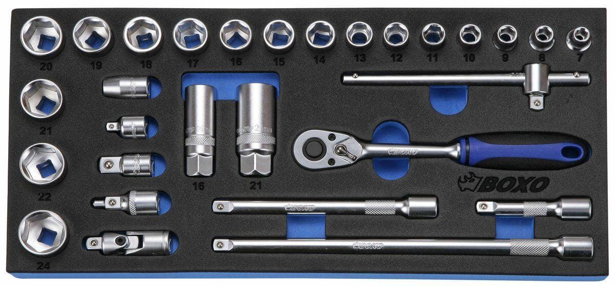 Hylsysarja 3/8", Boxo