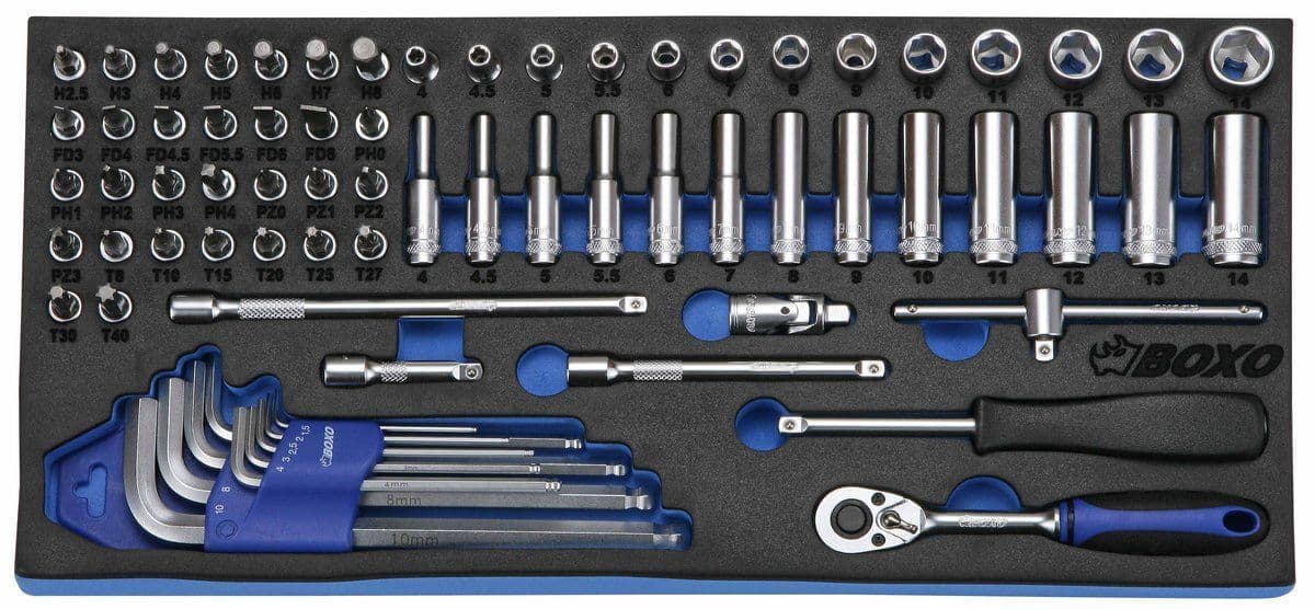 Hylsysarja 1/4", Boxo