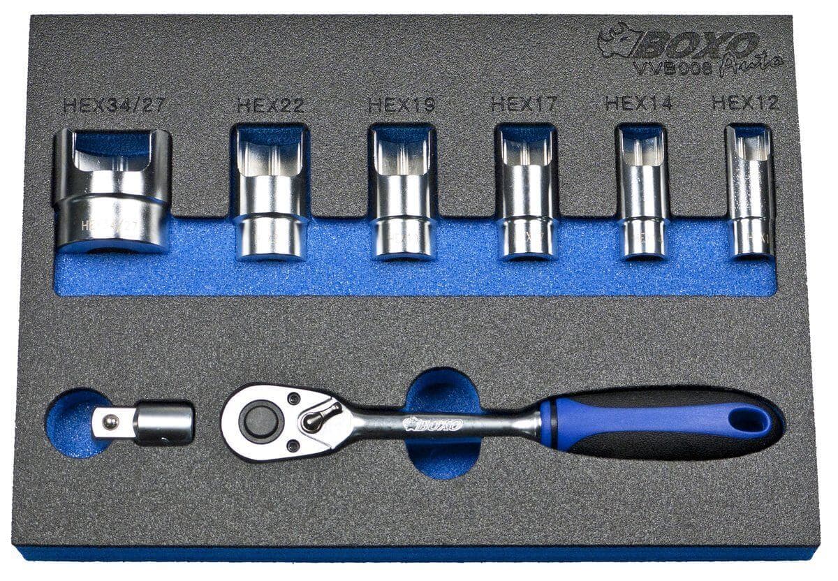 Avohylsysarja 3/8”, Boxo