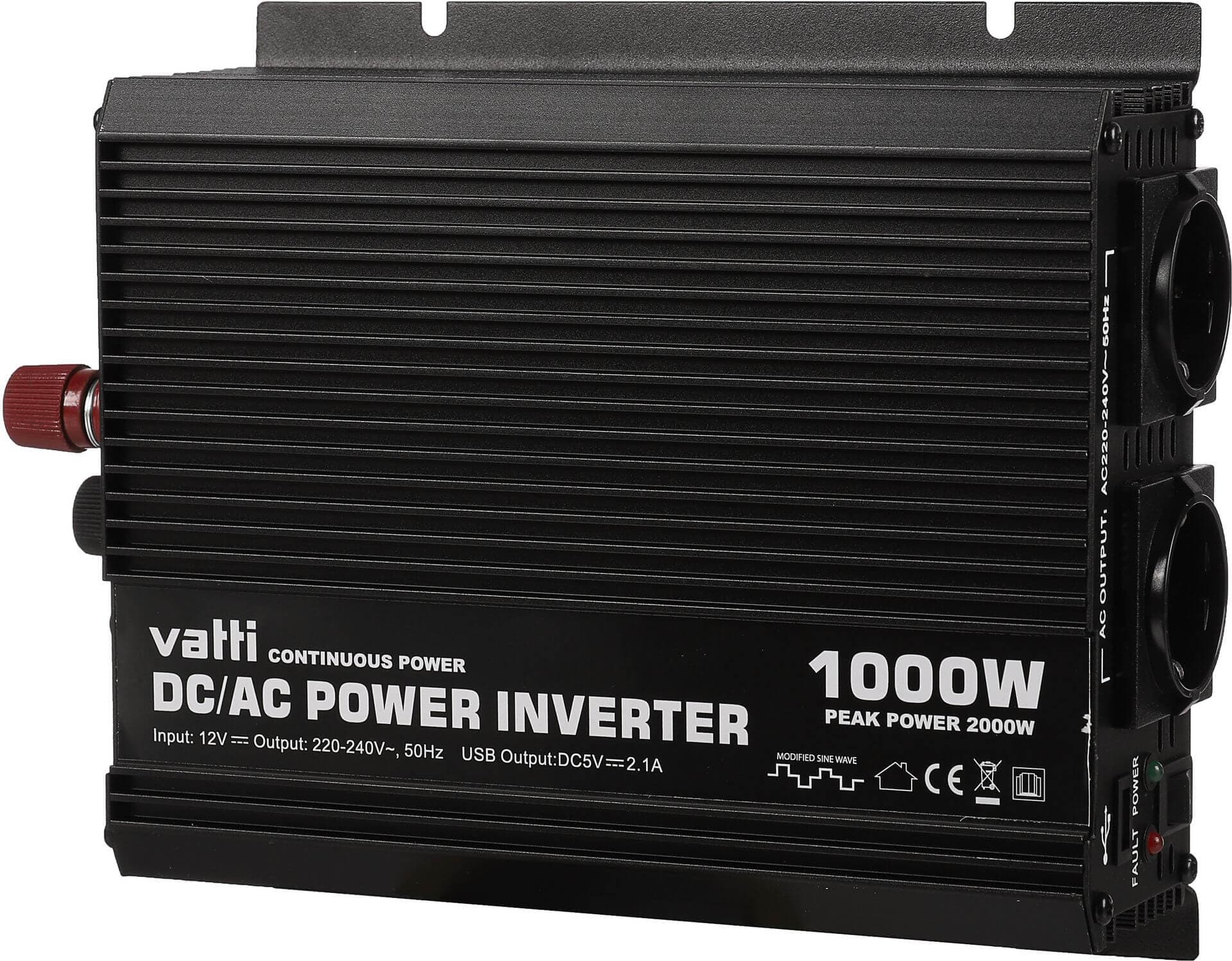 Invertteri 1000 W (12 V), Vatti