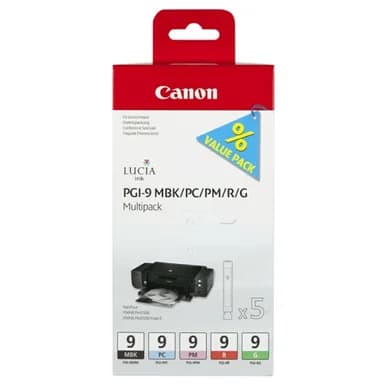 Canon Canon PGI-9 Mustepatruuna Multipakkaus BK+ CMY 1033B013 Vastaa: N/A