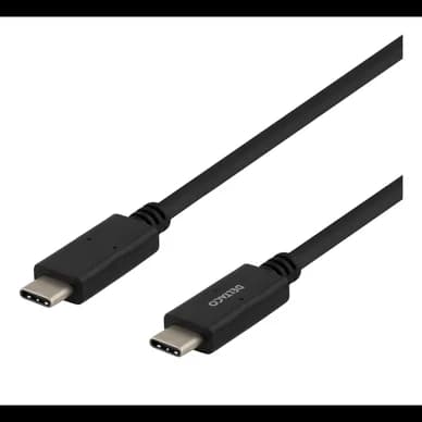 DELTACO Deltaco Latauskaapeli USB-C - USB-C, 1 m, musta 7333048044280 Vastaa: N/A