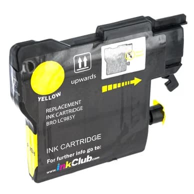 inkClub Mustepatruuna keltainen, korvaa Brother LC985Y KBA045 Vastaa: LC985Y