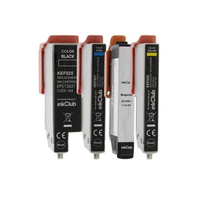 inkClub Multipakkaus mustekasetit - Korvaa Epson 26XL BK/C/M/Y KEF02-4 Vastaa: T2636