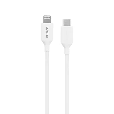DELTACO Deltaco Latauskaapeli USB-C Lightningiin, 2 m, valkoinen 7333048055828 Vastaa: N/A