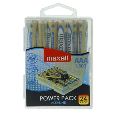 MAXELL Maxell paristot AAA LR03, alkaliset, 24 power pack 790269 Vastaa: N/A