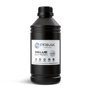 Prima PrimaCreator Value DLP / UV Resin 1000 ml Vaaleanharmaa 7340002114460 Vastaa: N/A