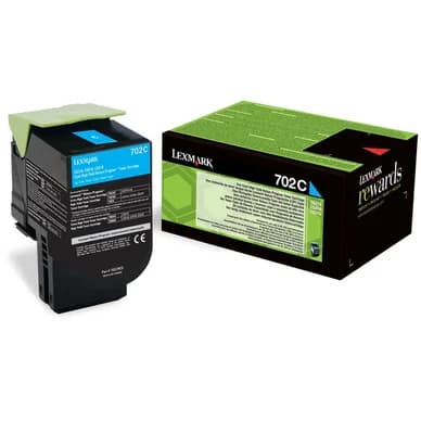 Lexmark Lexmark 702C Värikasetti cyan 70C20C0 Vastaa: N/A