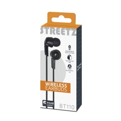 Streetz Streetz BT-kuulokemikrofoni, in-ear, musta HL-BT301 Vastaa: N/A