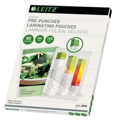 Leitz Laminointitasku reikillä A4 80mic. 100/ltk 16918 Vastaa: N/A
