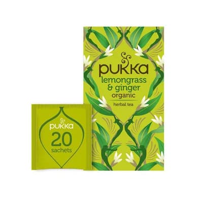 Pukka Pukka Lemongrass & Ginger teepussit 20-pakkaus 5065000523923 Vastaa: N/A