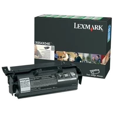 Lexmark Värikasetti musta 36.000 sivua X654X04E Vastaa: N/A