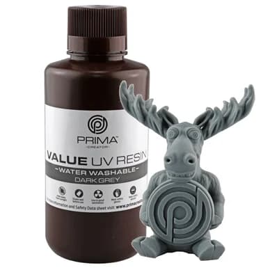 Prima Value Water Washable UV Resin - 500ml - Tummanharmaa 7340002119236 Vastaa: N/A