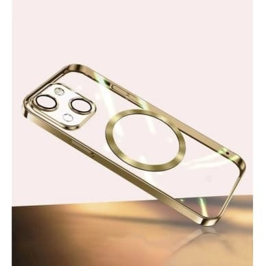 Turtos Kännykkäkotelot MagSafe Transparent iPhone 15 Plus, Gold AC17287 Vastaa: N/A