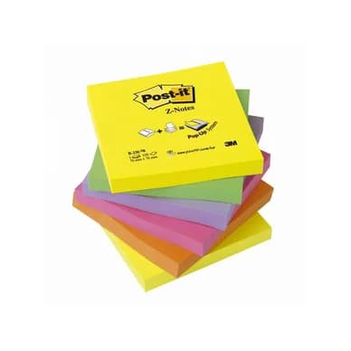 Post-it Notes POST-IT Z-block 76x76mm rainbow (6) 4001895845727 Vastaa: N/A