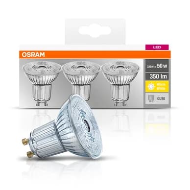 OSRAM LED-lamppu GU10 kohdevalo 4,3 W 2700 K 3 kpl 4058075818392 Vastaa: N/A