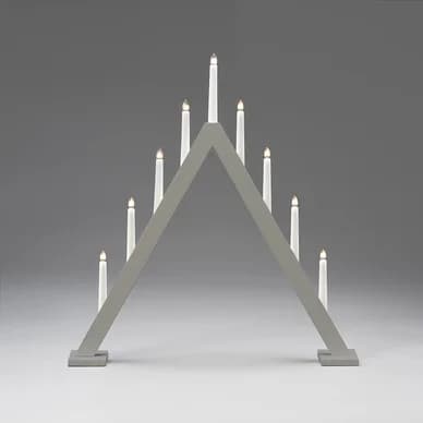 Konstsmide Sähkökynttelikkö, 9 lamppua, puu, mattaharmaa 3932-305 Vastaa: N/A