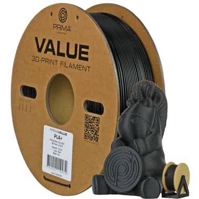 Prima PrimaValue PLA+ - 1,75mm - 1kg - Musta 7340002119472 Vastaa: N/A