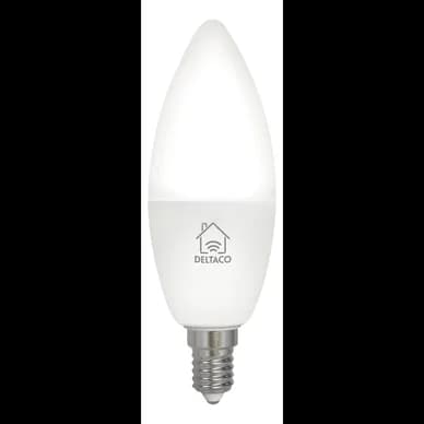 DELTACO Smart Home LED-lamppu E14, WiFi, 4,9W, 2700–6500K SH-LE14CCTC Vastaa: N/A