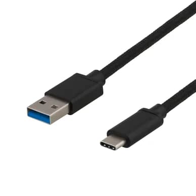 DELTACO Deltaco Latauskaapeli USB-A–USB-C, 1 m, musta 7333048030245 Vastaa: N/A