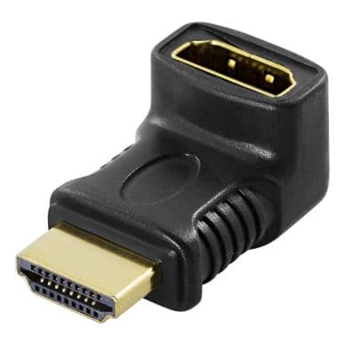 DELTACO DELTACO HDMI-adapteri, 19-pin uros-naaras, kulma 7340004654995 Vastaa: N/A
