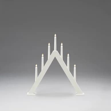 Konstsmide Sähkökynttelikkö, 7 lamppua, puu, mattavalkoinen 3931-205 Vastaa: N/A