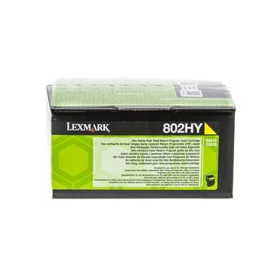 Lexmark Lexmark 802HY Värikasetti keltainen 80C2HY0 Vastaa: N/A