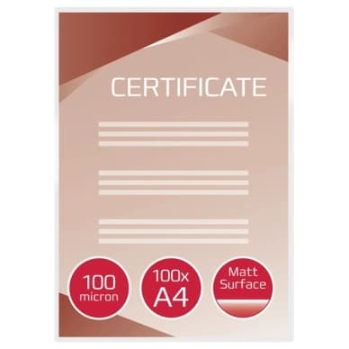 GBC Laminointitasku A4, matta 100mic, 100 kpl 33816036550 Vastaa: N/A