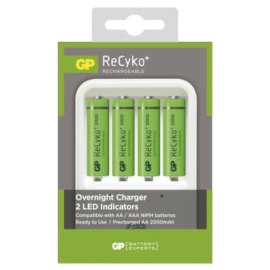 GP BATTERIES GP Recyko PB420 + 4 kpl AA 2 000 mAh GP-PB420210 Vastaa: N/A