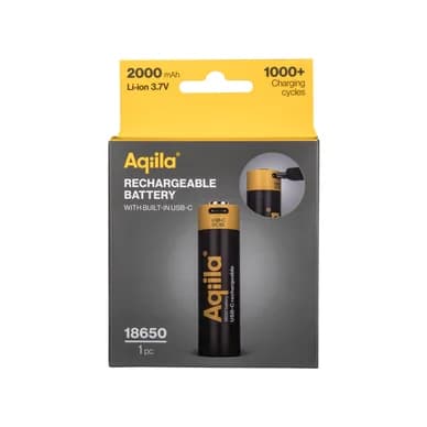 Aqiila Aqiila Ladattava USB-C akku 18650 2000mAh 406096 Vastaa: N/A