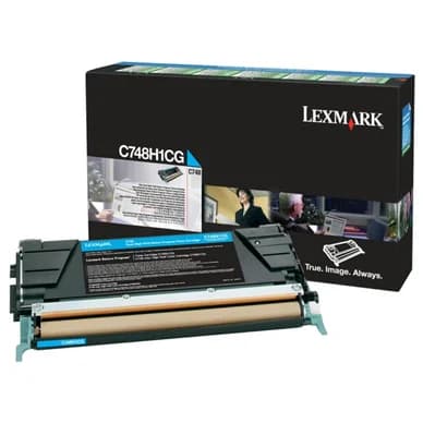 Lexmark Värikasetti cyan 10.000 sivua C748H1CG Vastaa: N/A
