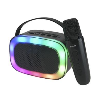 Streetz Streetz Karaokekaiutin langattomalla mikrofonilla, 5 W, BT 5.3, musta K100-BLK Vastaa: N/A