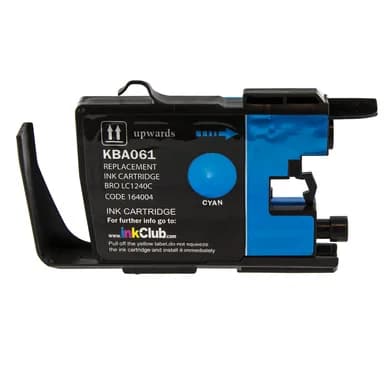 inkClub Mustepatruuna syaani, korvaa Brother LC1240C KBA061 Vastaa: LC1240C