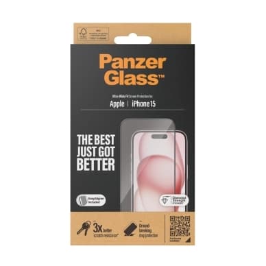 Panzerglass Näytön suoja iPhone 15 Ultra-Wide Fit EasyAligner 5711724028090 Vastaa: N/A