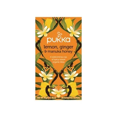 Pukka Pukka Lemon, ginger & Manuka Honey teepussit 20-pakkaus 5060229011534 Vastaa: N/A