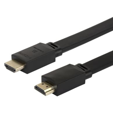 DELTACO HDMI-kaapeli, 48G, 1 m, musta, litteä HU-10-FLAT Vastaa: N/A