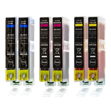 inkClub Multipakkaus mustepatruunaa (korvaa Canon CLI-551) MCA02-6 Vastaa: CLI-551CXL CLI-551MXL CLI-551YXL