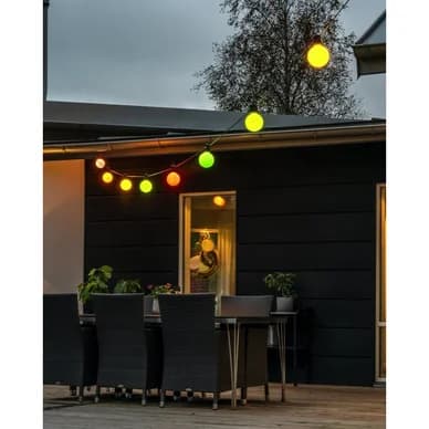 Konstsmide Valonauha E27 10 LED-lamppu, aurinkopaneeli & kaukosäädin 4158-500SP Vastaa: N/A