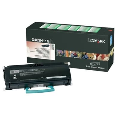 Lexmark Värikasetti musta 9.000 sivua, High Yield, return X463H11G Vastaa: N/A