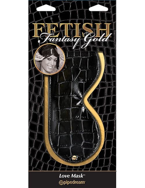 Fetish Fantasy Gold Love Mask Pehmeä Keinonahkainen Silmämaski