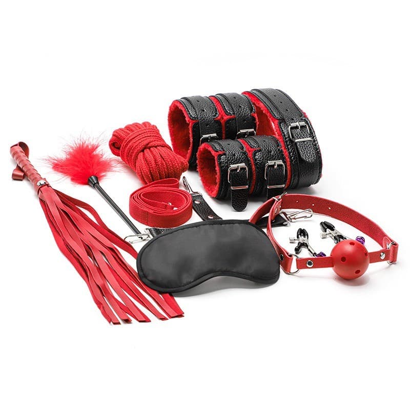 Punamusta hot lips bondage setti aloittelijoille