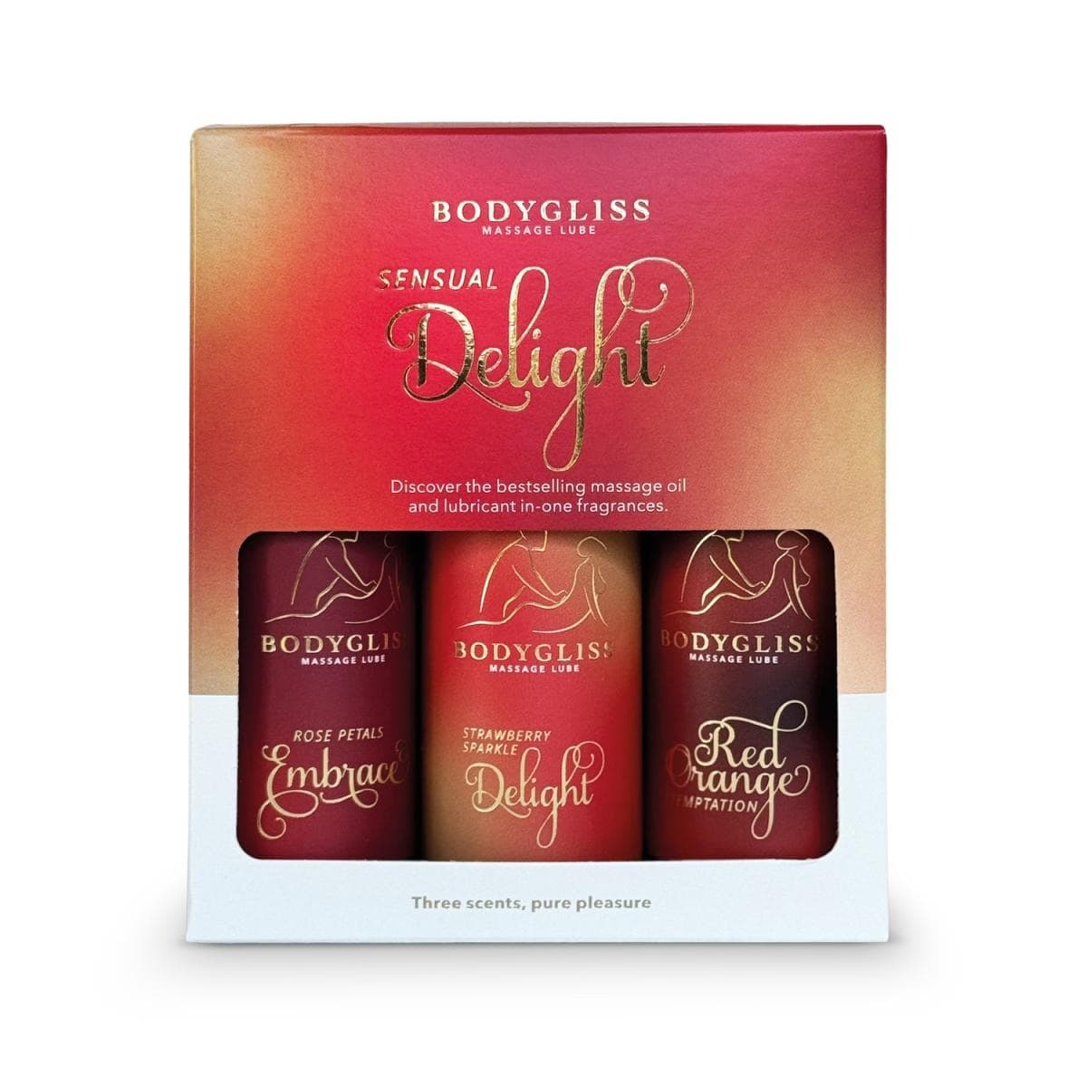 BodyGliss Travel Edition 3-pack – Sensual Delight Hierontaöljyjen Matkapakkaus
