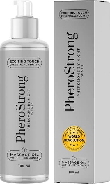 PheroStrong By Night For Men Massage Oil – sensuelli feromonipitoinen hierontaöljy miehille, 150 ml