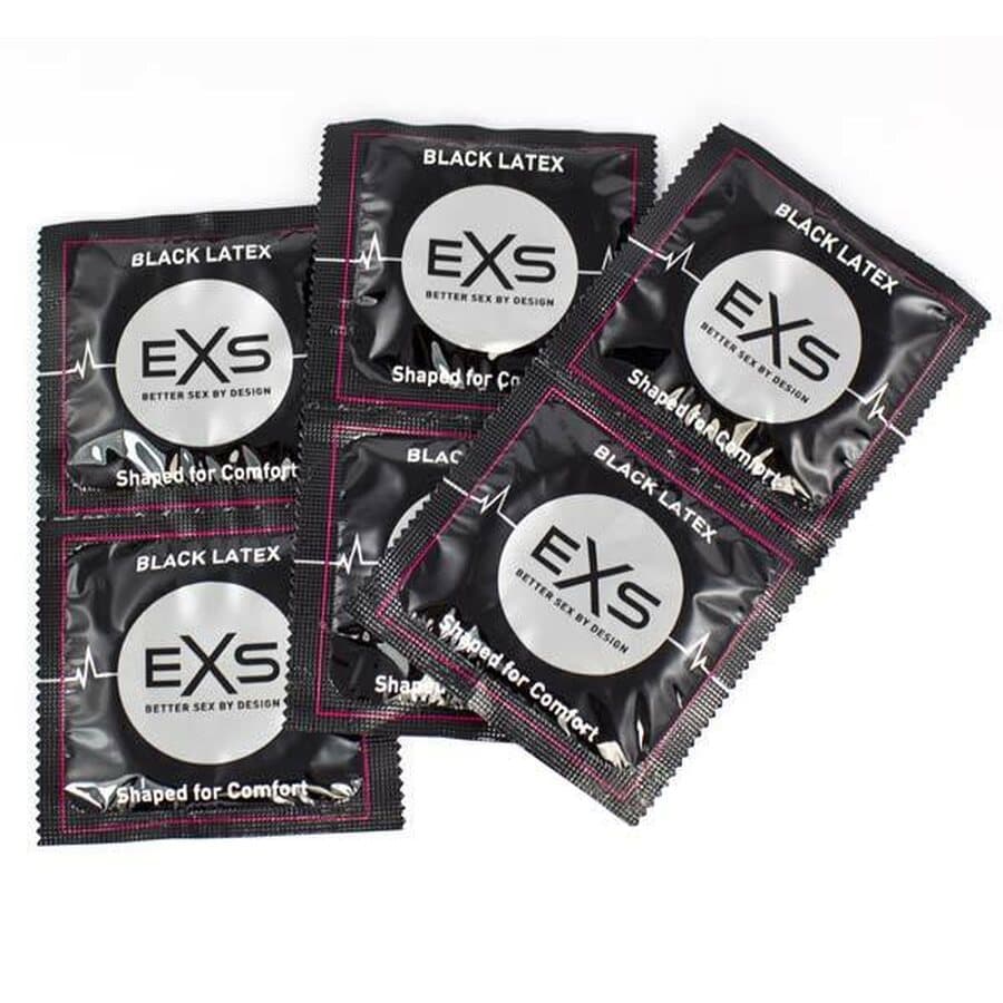 EXS Condoms Black Fantasy – Mustat lateksikondomit 100 kpl | Leveä ja hajuton