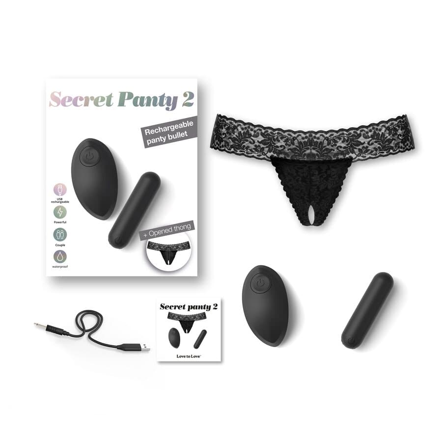 Love To Love Secret Panty 2 Vibraattori ja tangat