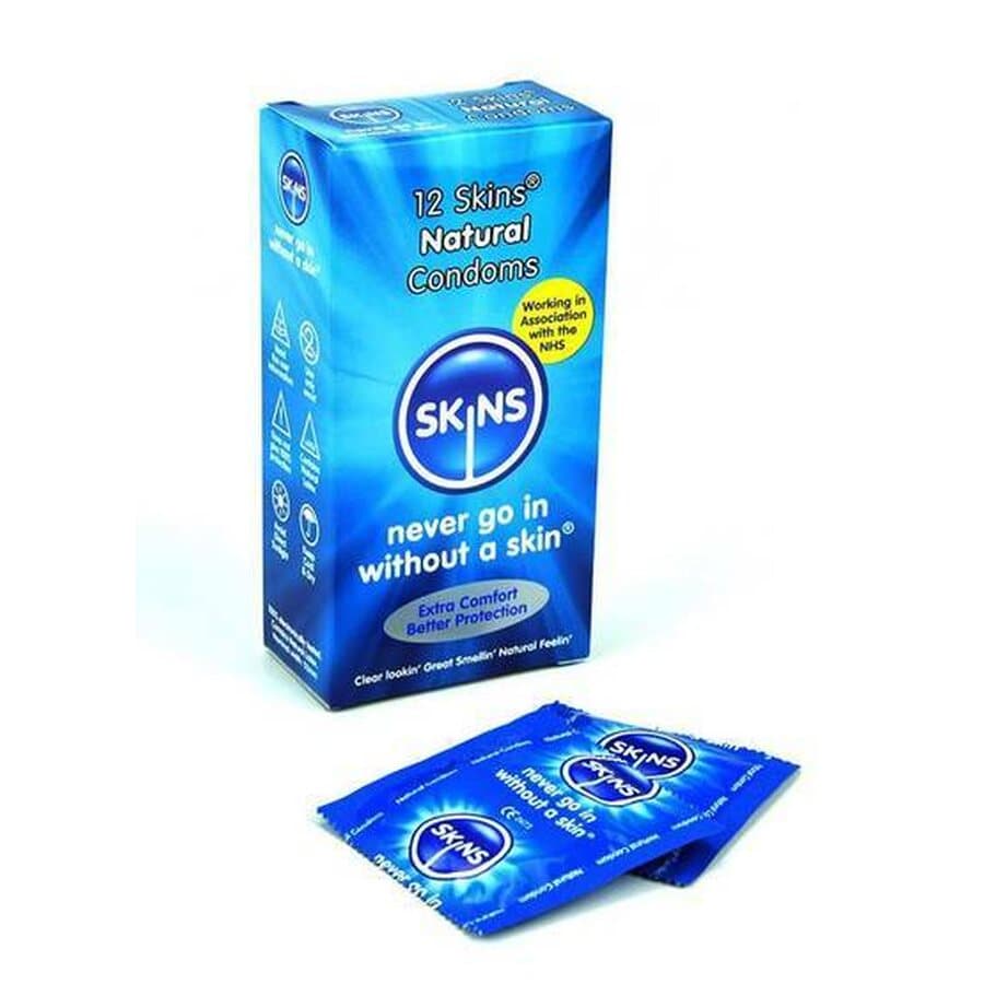 SKINS Natural Kondomit 12 kpl