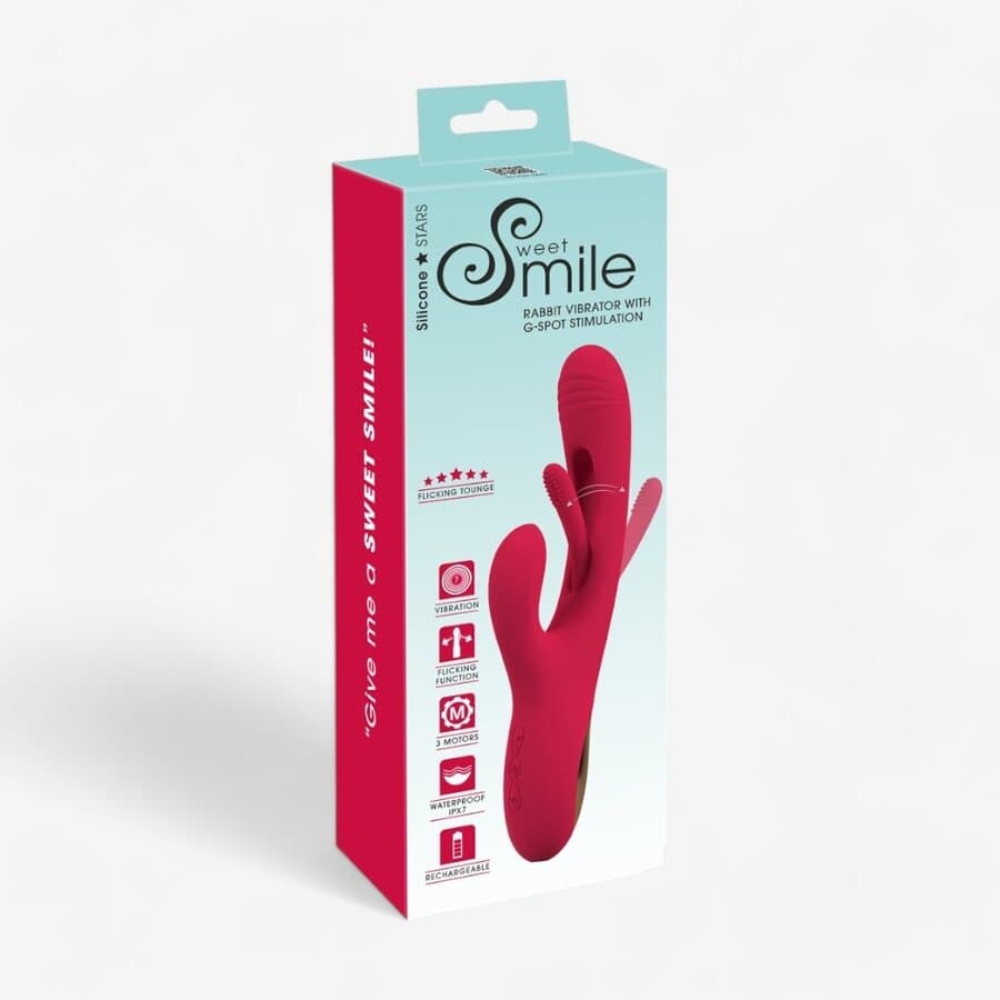 Sweet Smile Flicking Rabbit – Heiluvakielinen G-pistevibraattori (3 moottoria, IPX7)