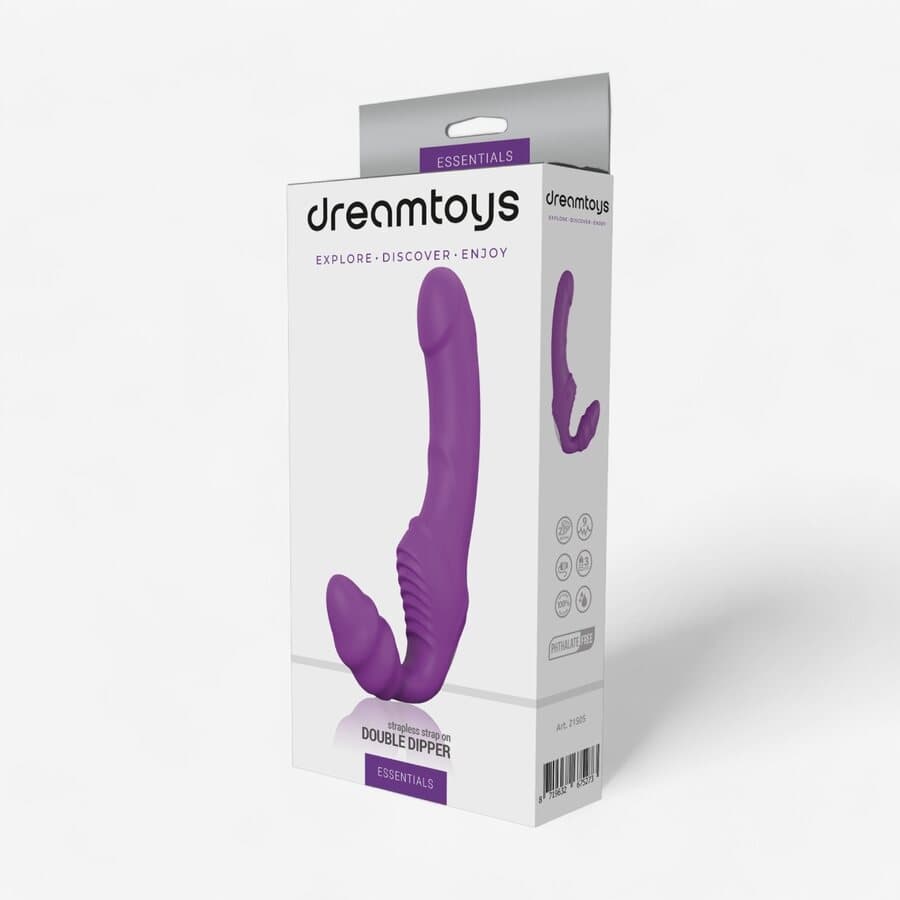 Dream Toys Moottoroitu Hihnaton Strap-On Dildo – Lila, Ladattava