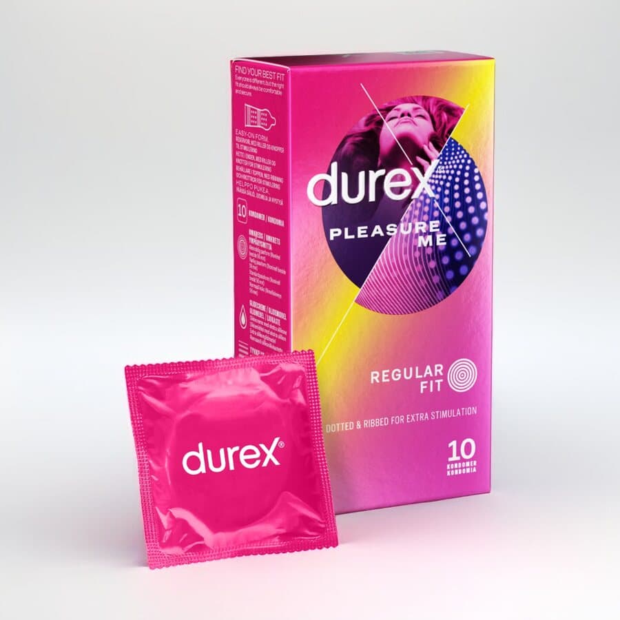 Durex Pleasure Me Nystyröity Kondomi 10kpl