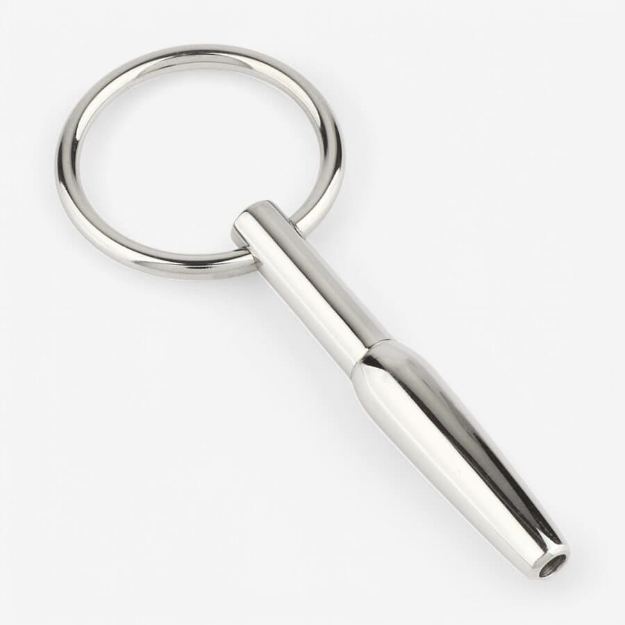 Mr. Steel OpenFlow Ontto Penisplugi Renkaalla – Läpivirtaus, Ruostumaton Teräs